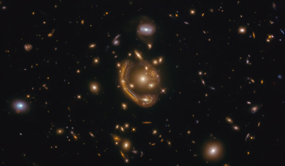 One of the largest and most complete Einstein rings ever seen.  Astronomers call it the "molten ring"