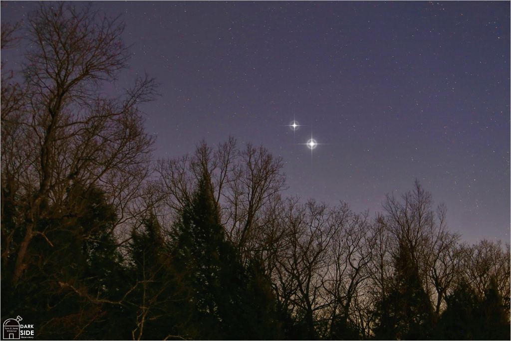 Experience an impressive close connection between Jupiter and Saturn on December 21st