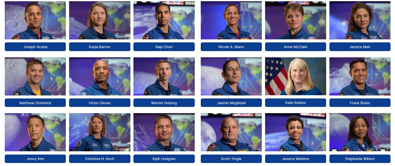 NASA announces its Artemis astronauts: 18 people are training to fly to the moon