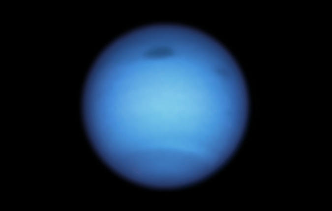 Hubble publishes a new picture of Neptune, revealing a rapidly changing storm

