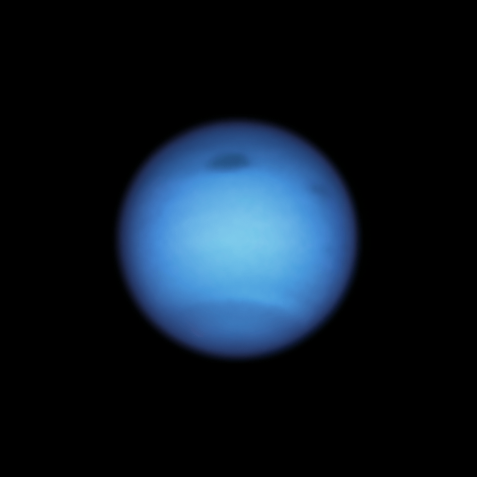 Hubble publishes a new picture of Neptune, revealing a rapidly changing storm