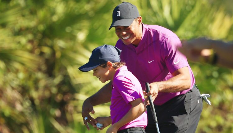 Tiger Woods' son, Charlie, hits pinpoint 5-wood to line up the eagle at the PNC championship

