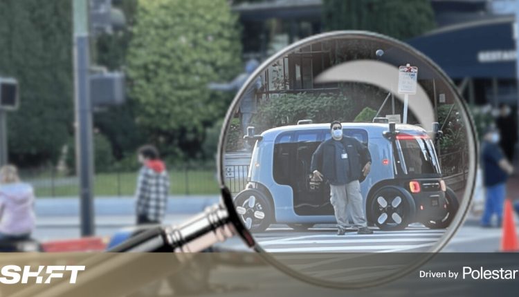 Amazon's Zoox self-driving vehicle was spotted ahead of its unveiling next week

