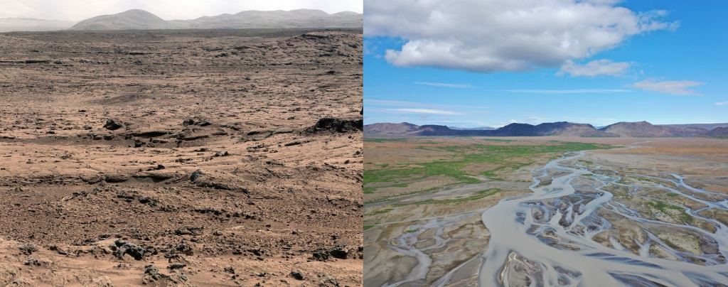 Iceland is a similar environment to ancient Mars