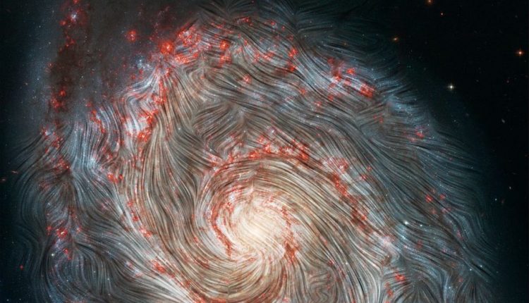 The magnetic fields that swirl in the Whirlpool galaxy

