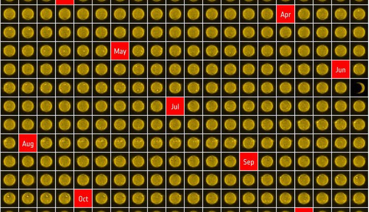 This is what the sun looked like for every day in 2020

