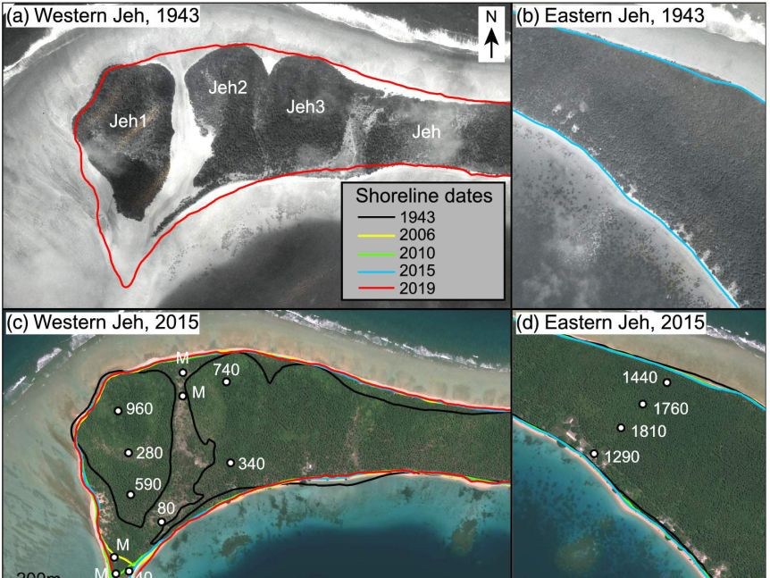 The coral islands are getting bigger and bigger despite the climate change.