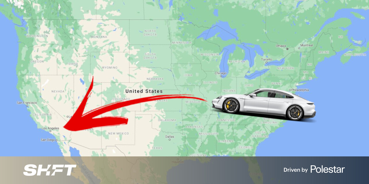 Porsche Taycan dethrones Tesla Model 3 as the fastest EV to cross the USA