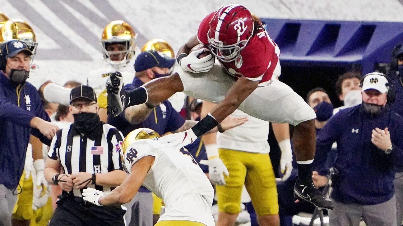 See Alabama's Najee Harris Hurdle Notre Dame and Twitter go wild