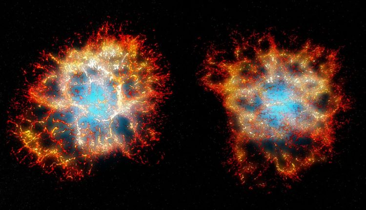The Crab Nebula seen in 3 dimensions

