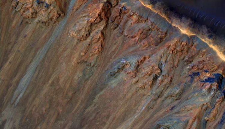   What is causing these landslides on Mars?  Maybe underground salt and melting ice

