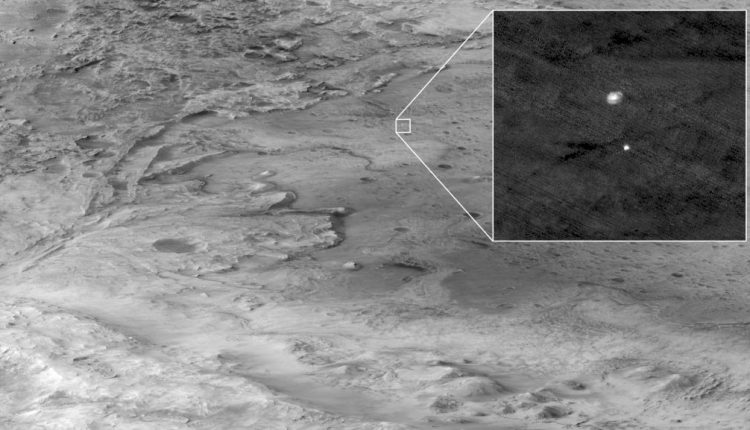 Landing of Perseverance ... as seen from orbit!

