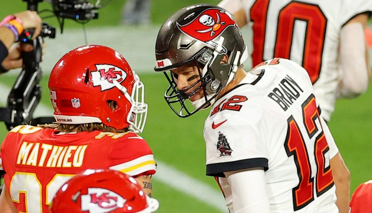 Chiefs 'bully Mathieu deletes a tweet after accusing Buccaneers' Tom Brady of "saying something I won't repeat".

