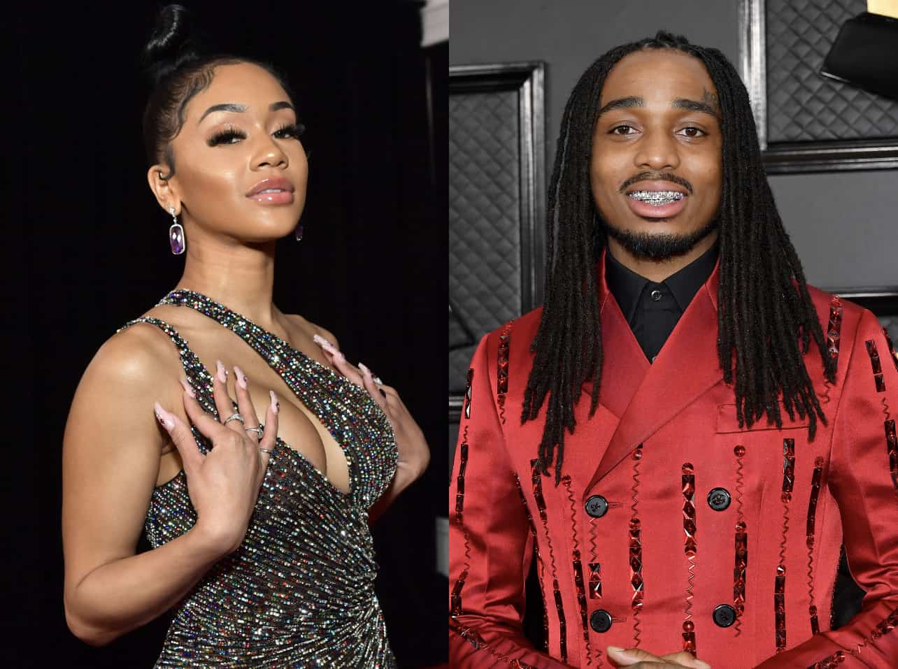 Confrontation between Quavo & Saweetie caught on elevator video