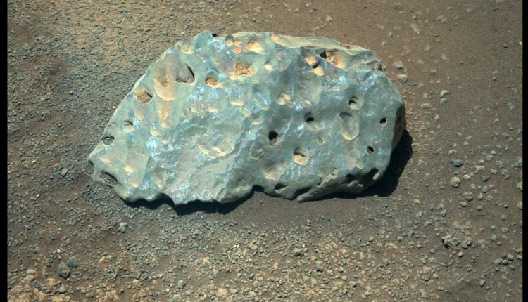 Here's a strange rock that Endurance shot with its laser

