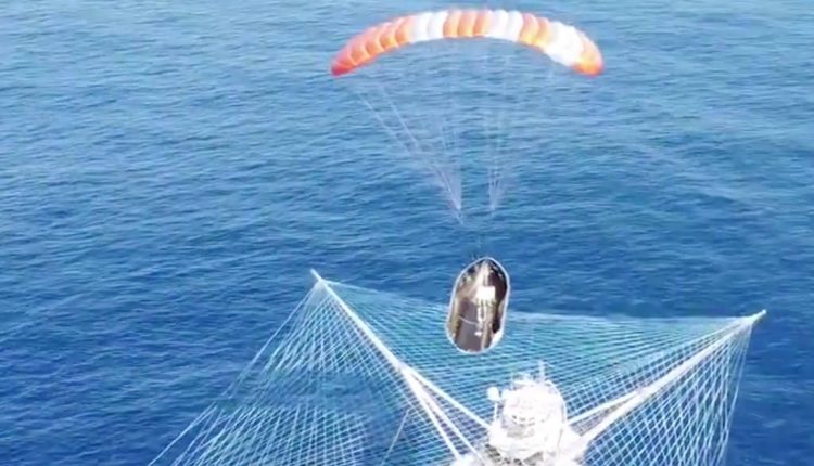   SpaceX has given up trying to catch missile fairings.  Fishing them out of the sea is fine

