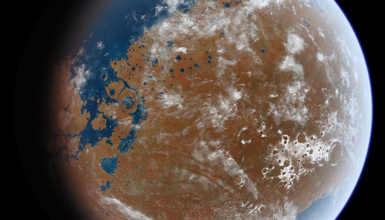 A lake in a Martian crater was once filled by glacial runoff

