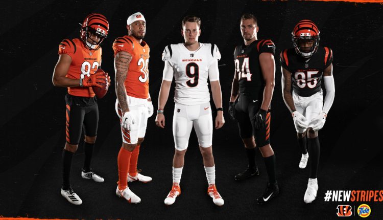 Where do new Bengals uniforms rank among Nike NFL redesigns as of 2021?
