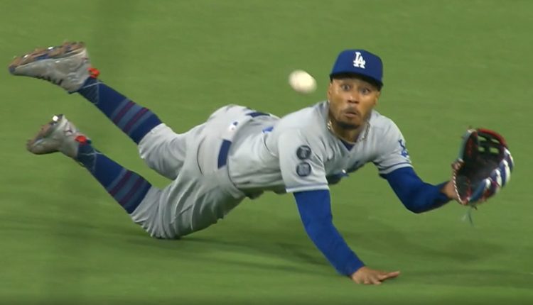 Mookie Betts' dive catch saves another tense Dodgers win over Padres


