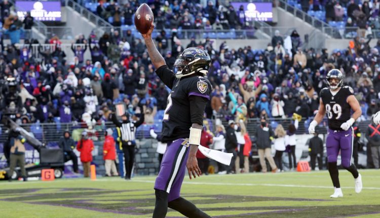 Ravens secure playoff spot by beating Falcons, losing to Patriots

