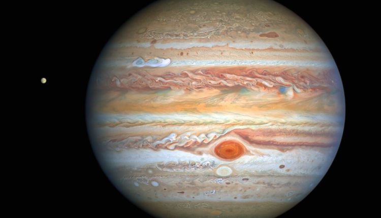 A Hubble Space Telescope image of Jupiter in 2020. Planetary scientists studied temperature changes in its lower atmosphere and may soon be able to predict Jupiter weather. Credit: NASA, ESA, A. Simon (Goddard Space Flight Center), and M. H. Wong (University of California, Berkeley) and the OPAL team.