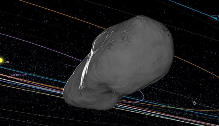 NASA visualization of asteroid 2023 DW