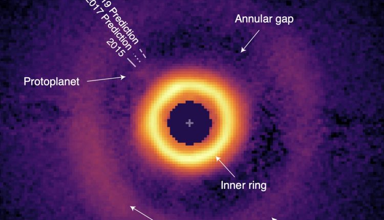 Watch a baby planet carve a home for itself

