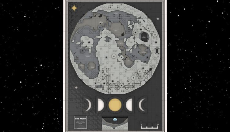 An amazing new map of the moon in LEGO

