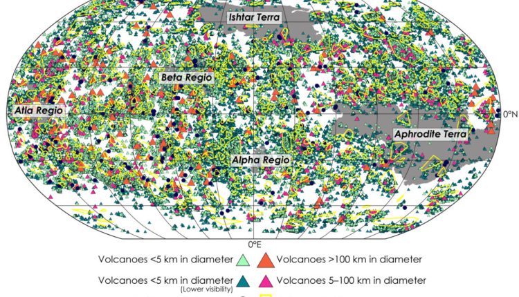 We now have a map of all 85,000 volcanoes on Venus

