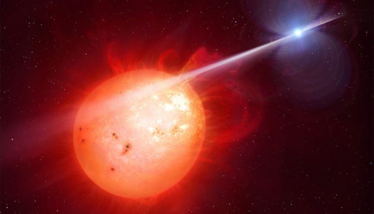 An artist's conception of a white dwarf pulsar pair. Two are now known. Credit: University of Warwick.