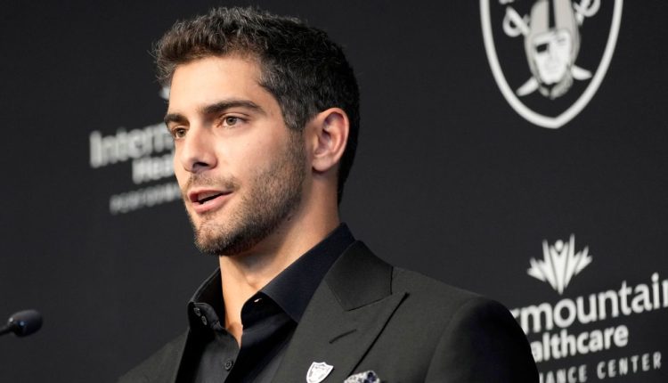 Source - Jimmy Garoppolo (foot) passes the physical at the Raiders' camp

