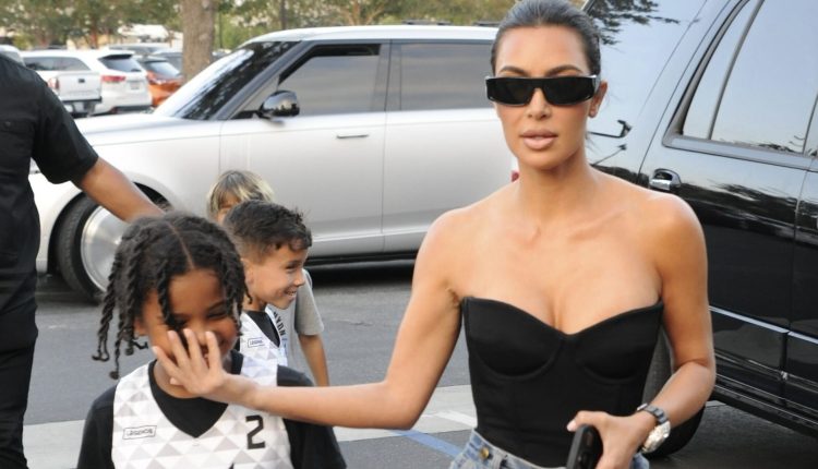 Oop! Saint West Flips Off Paparazzi While Out w/ Kim Kardashian