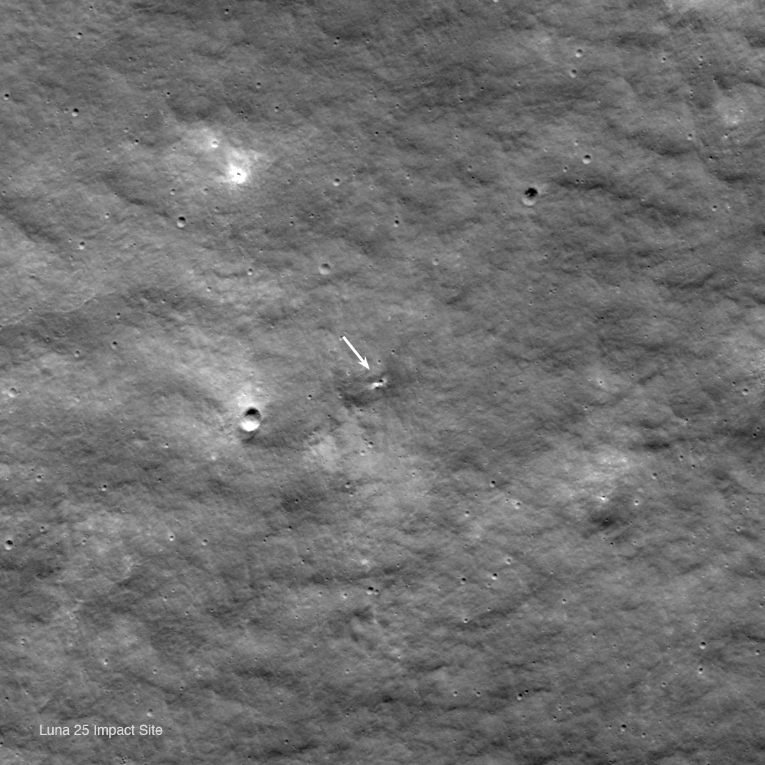 NASA Satellite Spots the Crash Site for Luna 25