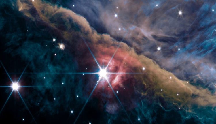 A closeup of the inner region of the Orion Nebula as seen by JWST. There's a protoplanetary disk there that is recycling an Earth's ocean-full of water each month. Credit: NASA, ESA, CSA, PDRs4All ERS Team; Salomé Fuenmayor image