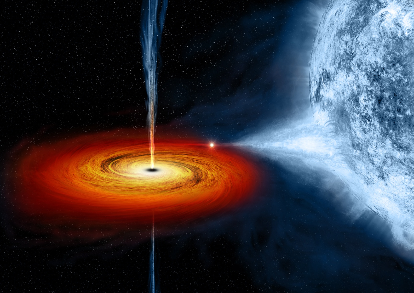After matter swirls around a black hole, it simply falls into it