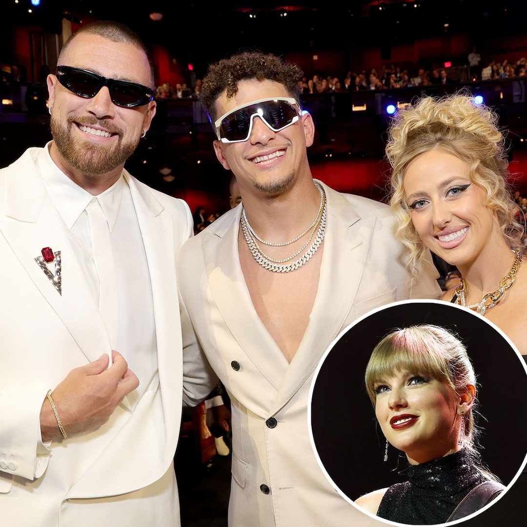Travis Kelce together with Patrick and Brittany Mahomes at the Taylor Swift Show