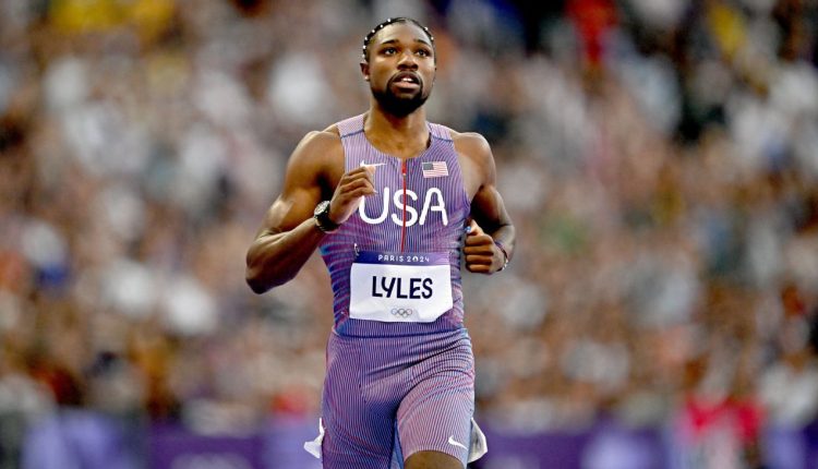 Noah Lyles reaches the 200-meter semifinals in the Sprint Triple Quest

