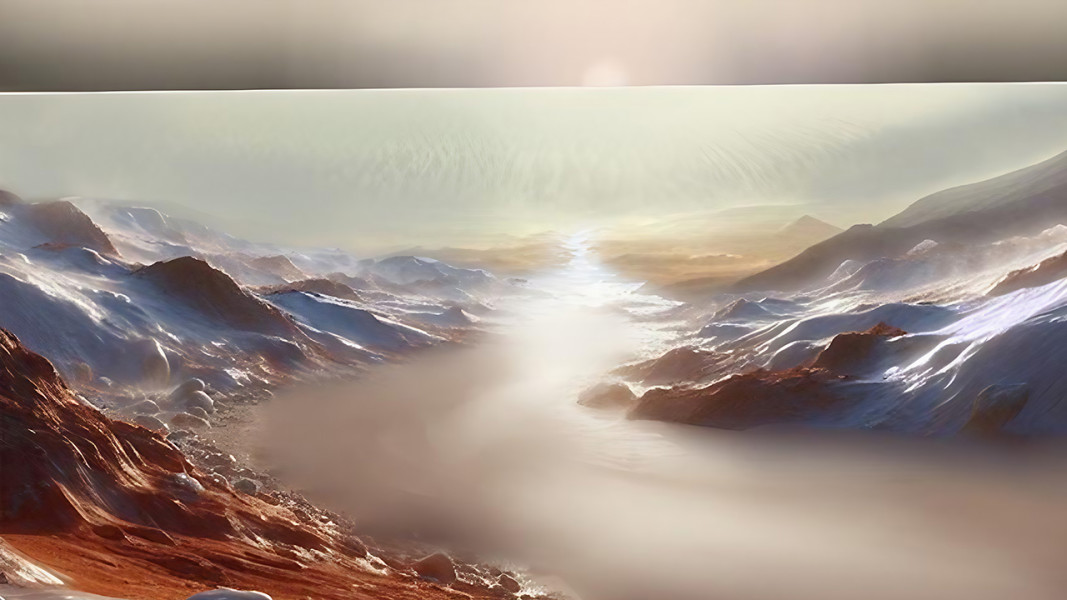 Flowing Martian water was protected by layers of carbon dioxide