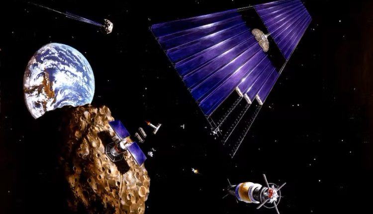 Asteroid mining concept. Credit: NASA/Denise Watt