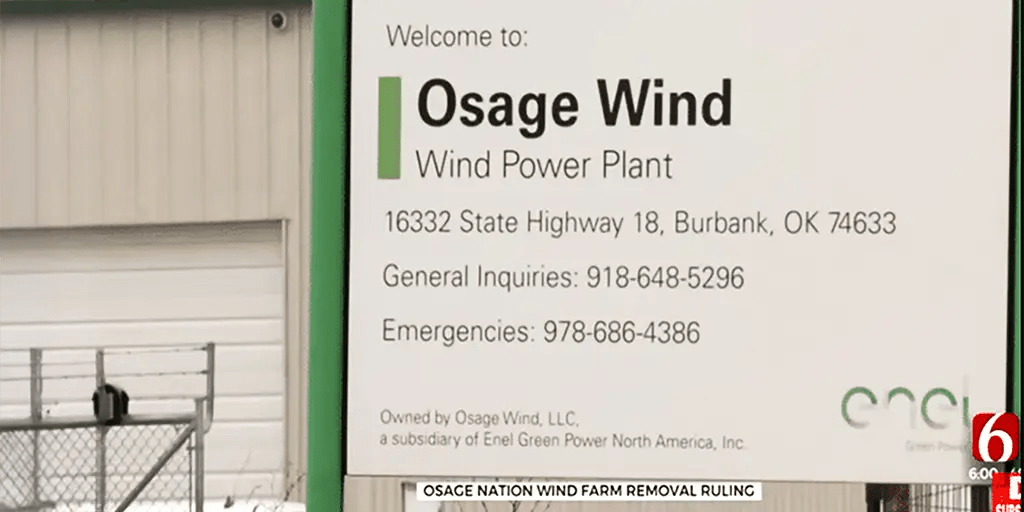 European energy company must remove 84 wind turbines from Osage lands in Oklahoma - do you agree?