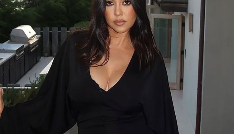 Kourtney Kardashian shares a festive look at the elaborate Christmas decorations

