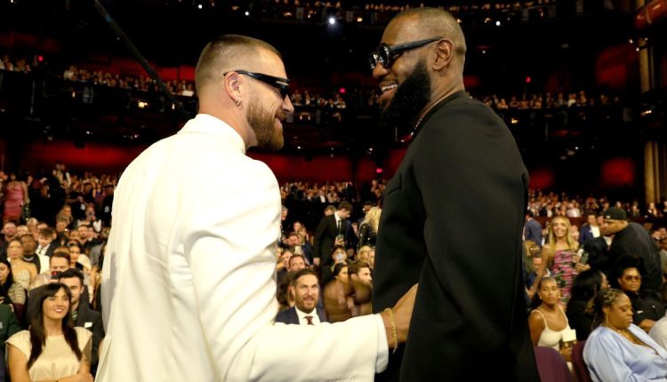 LeBron James addresses viral post Bronny on the Kelce Brothers podcast

