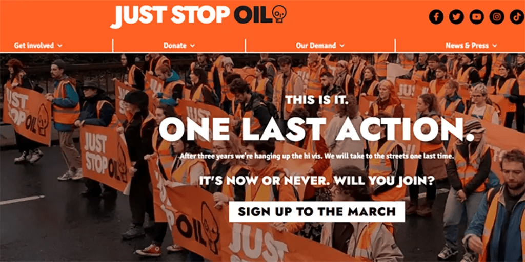 "Stop Oil" ... stops - wadts?