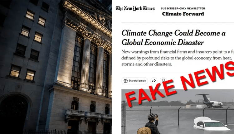 The New York Times claims that climate change is endangered the global economy - does it agree?

