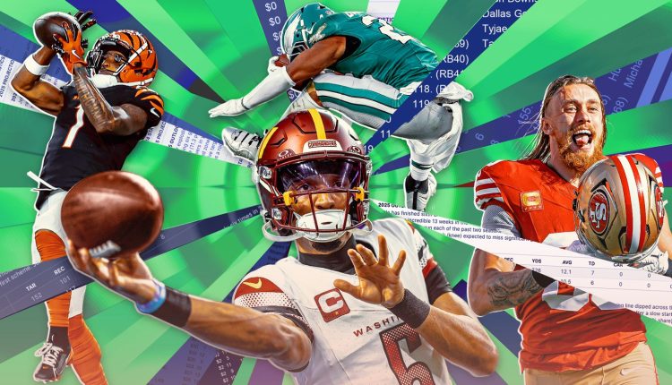 2025 Fantasy Football Draft Guide - ranking lists, false designs and analysis

