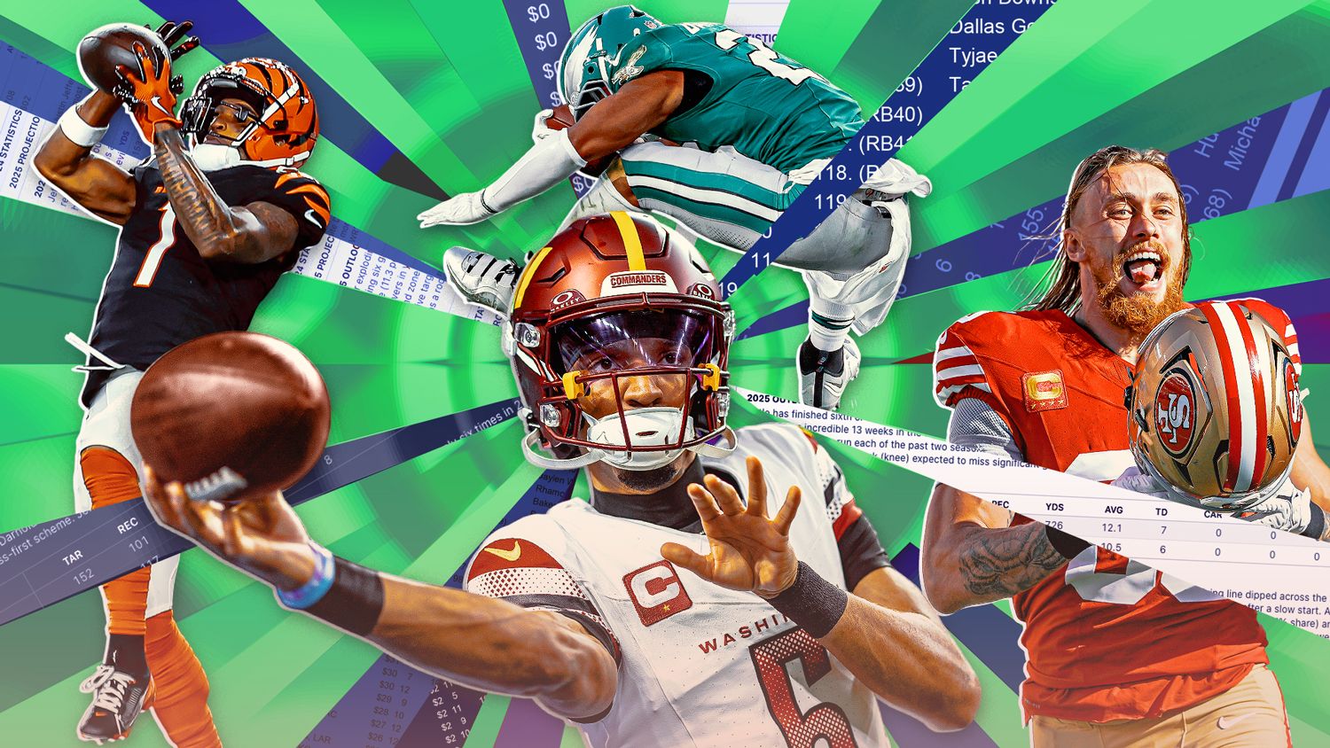 2025 Fantasy Football Draft Guide - ranking lists, false designs and analysis