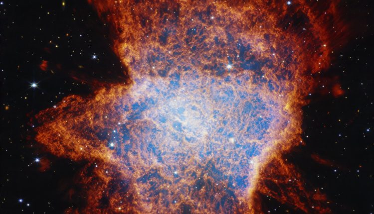 NASA’s James Webb Space Telescope’s view of NGC 6072 shows a complex scene of multiple outflows expanding at different angles from a dying star. Credit: NASA/ESA/CSA/STScI