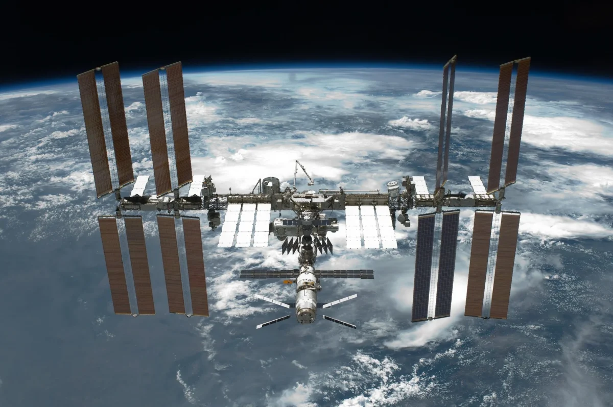 International Space Station in 2011, as seen during the last spaceflight of the Space Shuttle Endeavor (STS-134). Credit: NASA