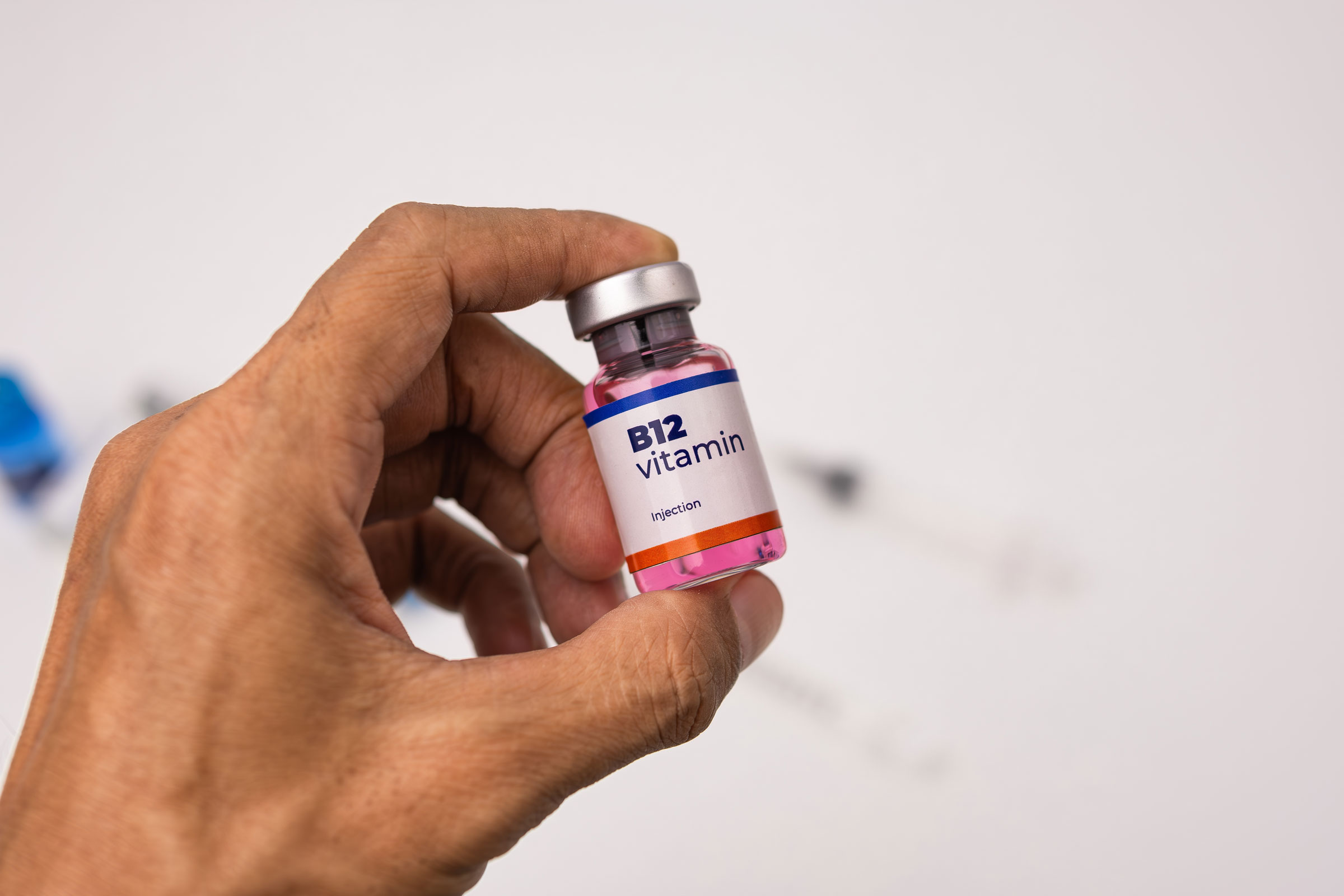 Vitamin B12 shots and vials used for supplementation